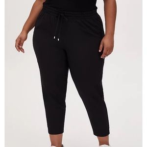 Torrid Black Crepe Drawstring Paperbag waist, 3